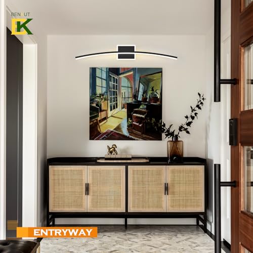 Modern LED Wall Sconce Black LED Bathroom Light Fixtures Over Mirror Wall Lighting for Bathroom