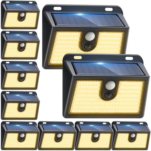 10 Packs] Solar Motion Sensor Outdoor Lights (10 Count)