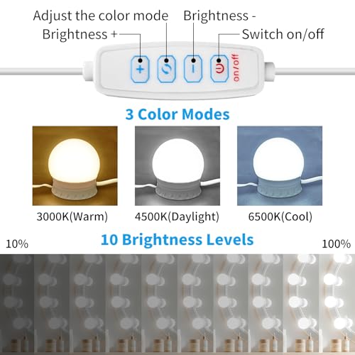 LED Vanity Mirror Lights with 14 Dimmable Bulbs (14 Count)