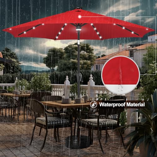 Solar Patio Umbrella with Centre Light