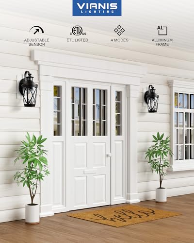 Motion Sensor Porch Light Outdoor (Oil-Rubbed Bronze / 2-Pack)