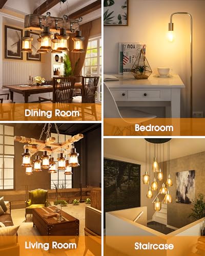 T45 4W LED Edison Bulbs E26 Base 40W Equivalent with Clear Glass