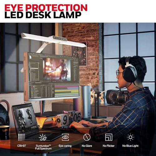 HJ1 Sunturalux LED Clamp Desk Lamp 1200LM for Computer