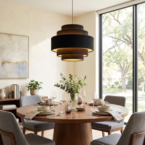 5 Tier Corduroy Pendant Light for Kitchen Island