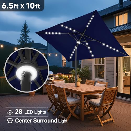 Solar Patio Umbrella Rectangular