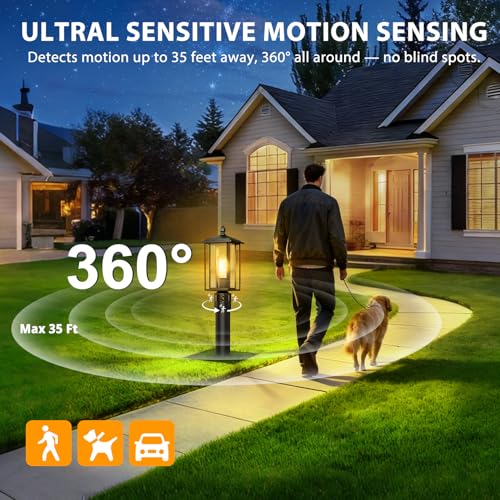 Motion Sensor Outdoor Post Lights