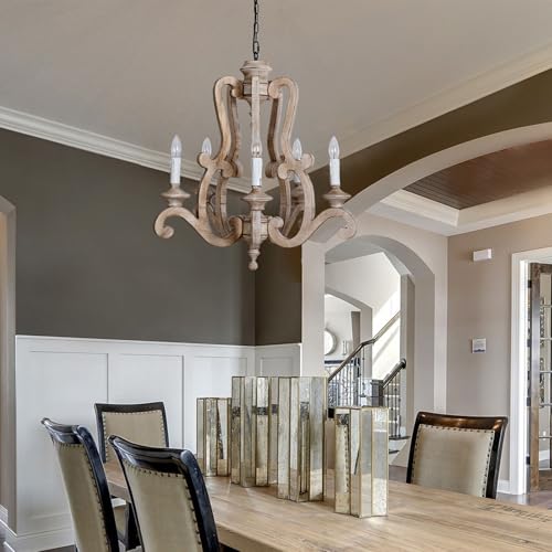 Farmhouse Wood Chandelier 5