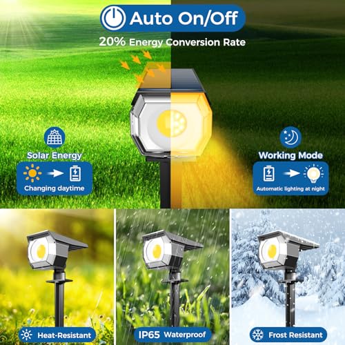 12 Pack Solar Spot Lights Outdoor Waterproof (12 Count)