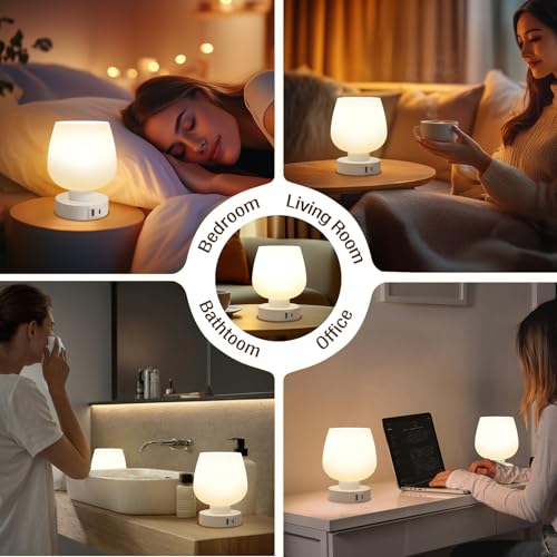 Touch Table Lamp for Nightstand Set of 2 (2 Count)