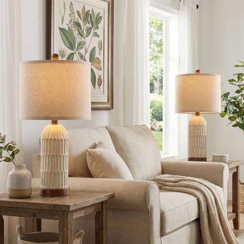 22" Bedside Table Lamps Set of 2 (2 Count)