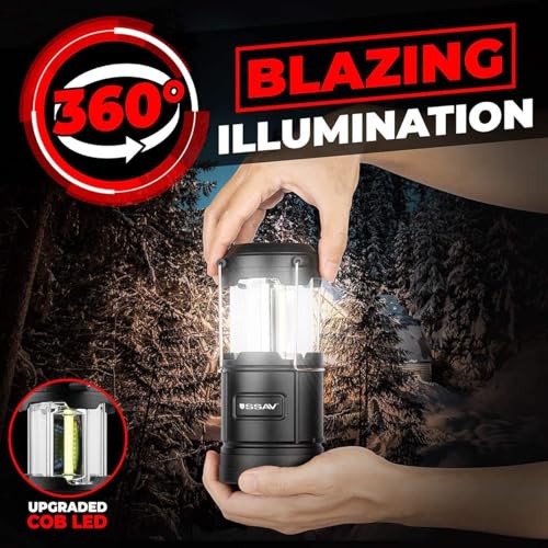 2 Pack Battery Powered LED Lanterns with Batteries for Each Lantern (2 Count)