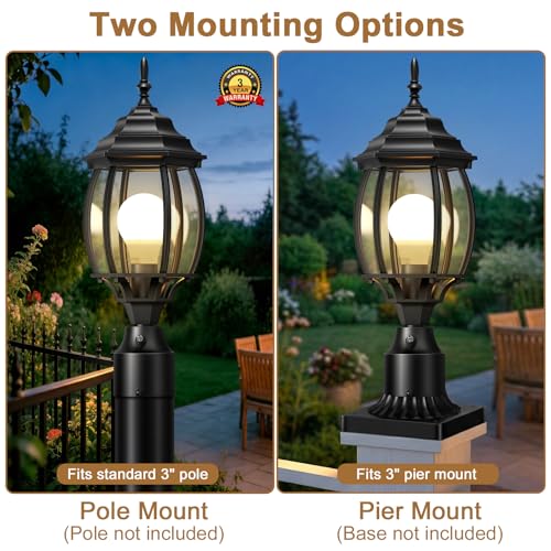 Large Dusk to Dawn Outdoor Post Light
