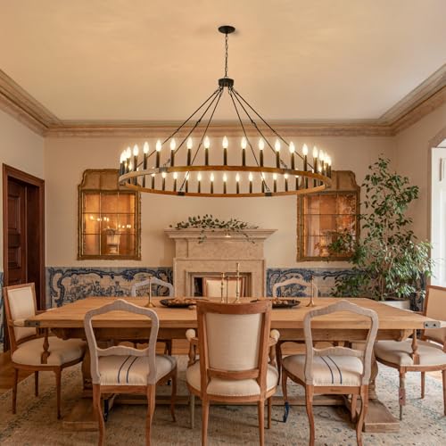 60 Inch Wagon Wheel Chandelier 42