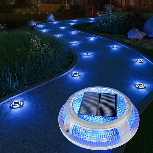 Solar Driveway & Deck Lights 8 Pack Dock Marine Ground LED Lights