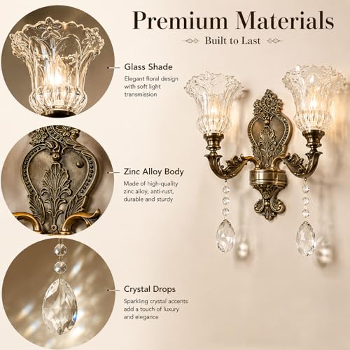 Vintage Style Crystal Sconces