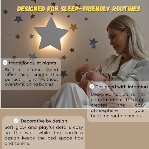 Star Night Light for Moon and Stars Decor