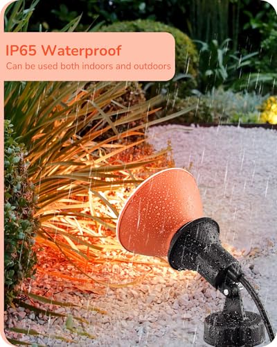 Halloween PAR38 LED Flood Orange Light Bulbs Dimmable 4 Pack (4 Count)