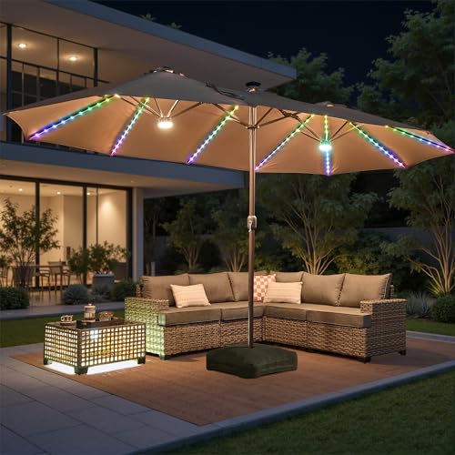 15ft Patio Umbrella with Base Included