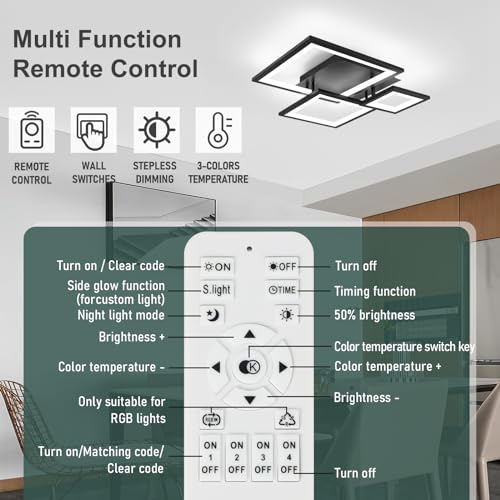 Modern Black Led Ceiling Light 3