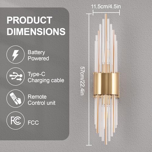 Battery Operated Wall Sconce 2