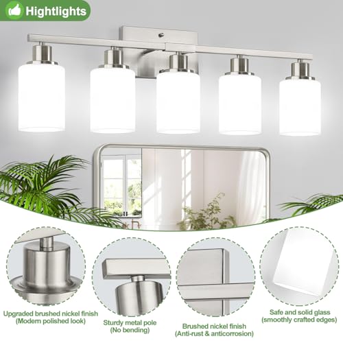 5 Light Bathroom Light Fixtures