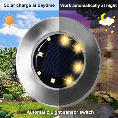 4.6 Inch Diameter Solar Ground Lights (12 Count)