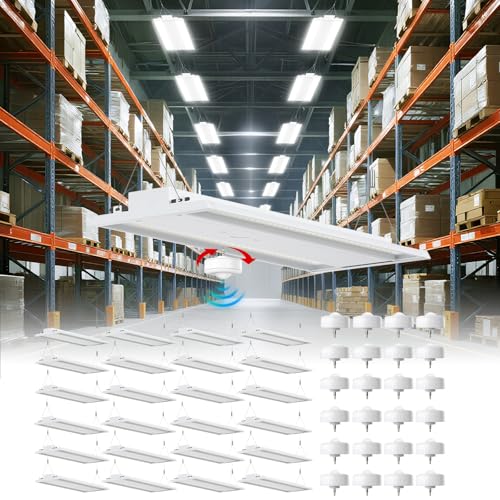 24 Pack 210W Motion Sensor LED Linear High Bay Shop Light (24 Count)