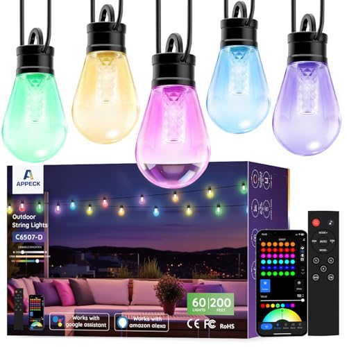 RGBW Outdoor String Lights 200ft (200FT)