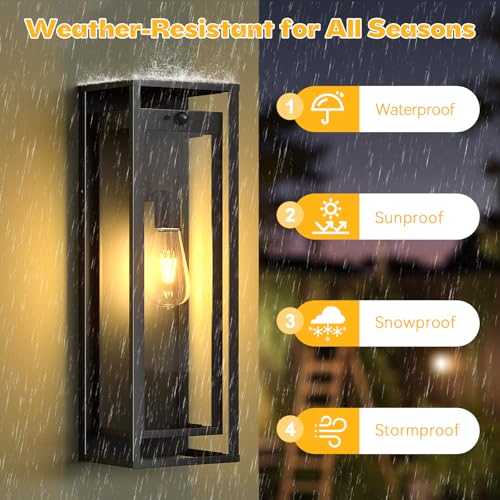 20in Outdoor Wall Light Motion Sensor Sconce Exterior Lighting Fixtures