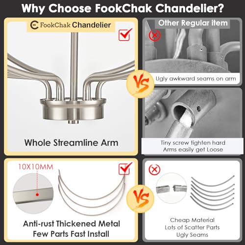 Brushed Nickel Chandelier