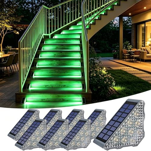 Solar Stair Lights 8 Pack (8 Count)
