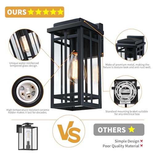 12'' Outdoor Wall Lights 2 Packs (2 Count)