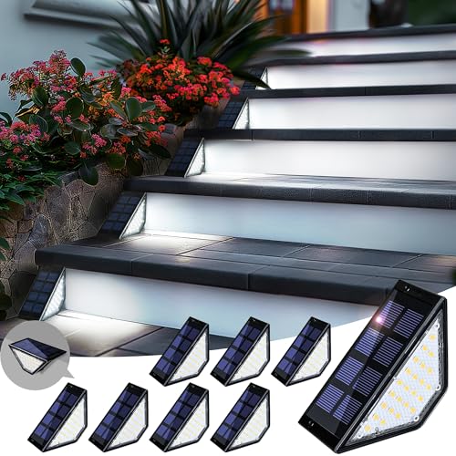 8 Pack Solar Step Lights for Outside (12 Count)