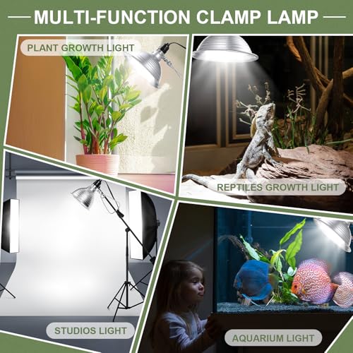 30 Pack 5.5 Inch Clamp Lamp Light with Aluminum Reflector (30 Count)