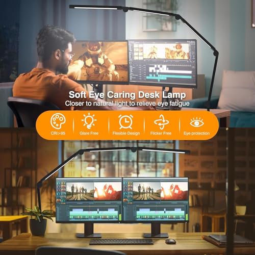 Bright LED Desk Lamp with Clamp