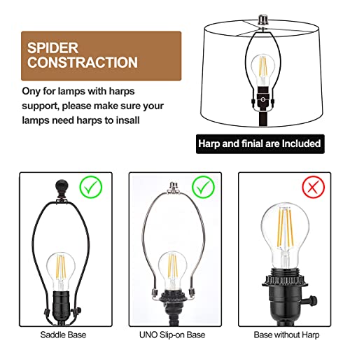 Black Lampshades for Table Lamp Floor Lamp (2 Count)
