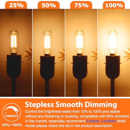 E12 Edison LED Light Bulbs 40 Watt Equivalent Candelabra (6 Count)