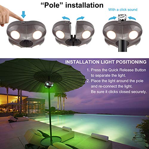 Patio Umbrella Light Battery Operated