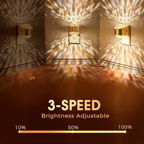Night Light Gold Night Lights Plug into Wall 2Pack LED Projector (2 Count)