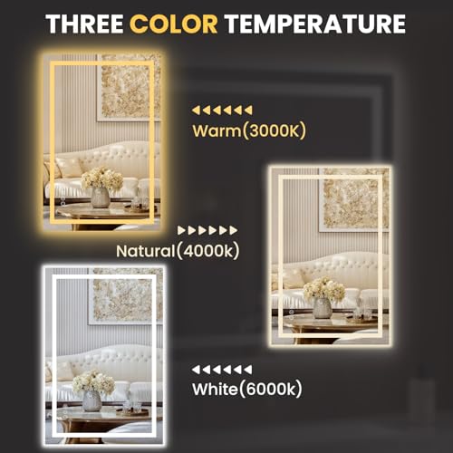 20"X30" LED Bathroom Mirror with Lights
