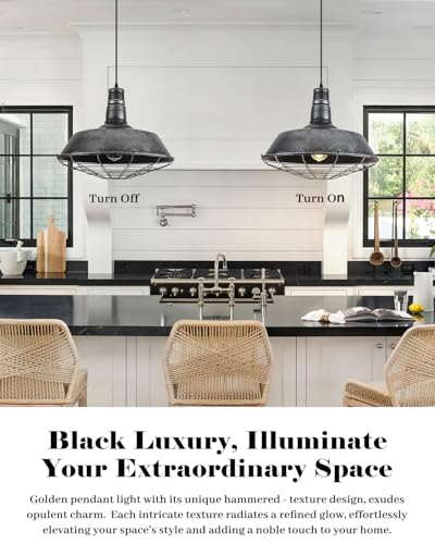 Large Farmhouse Pendant Lights 2 Pack