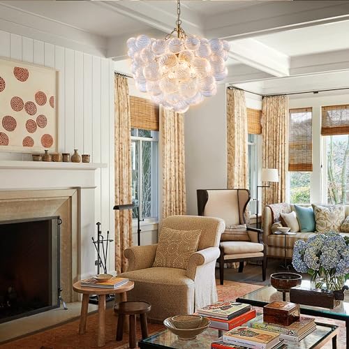 Nordic Bubble Ball Swirled Glass Chandelier