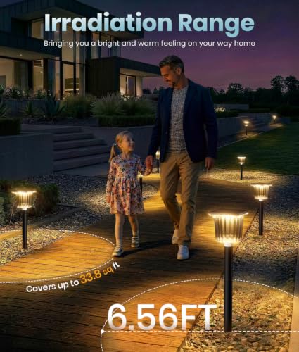 12 Pack Super Bright Solar Pathway Lights Outdoor Powered (12 Count)