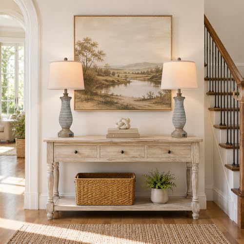 28.5" Farmhouse Table Lamps Set of 2 (2 Count)