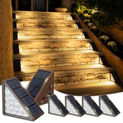 Solar Step Lights for Outside (6 Count)