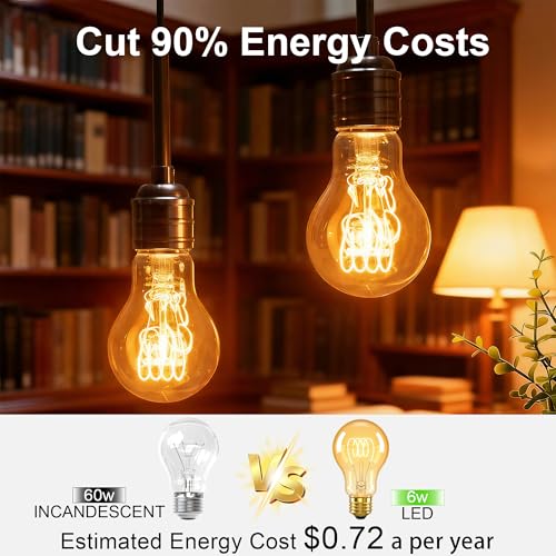 A19 Dimmable LED Amber Light Bulbs (2 Count)