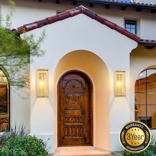 19 Inch Gold Outdoor Wall Light Fixtures