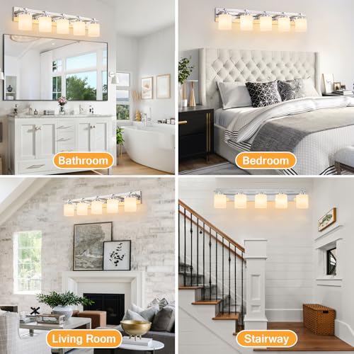 Modern Bathroom Light Fixtures Over Mirror