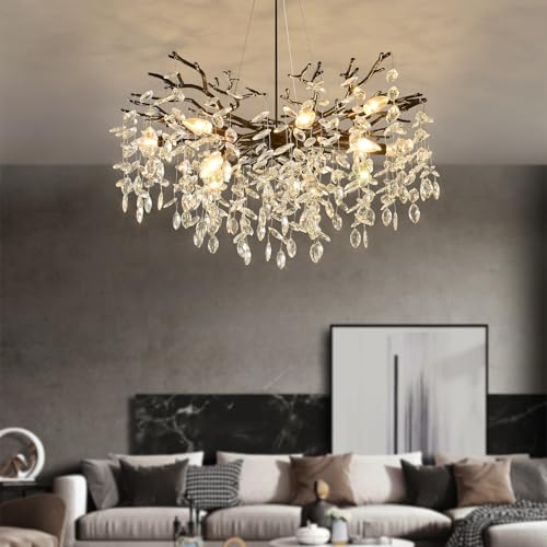 32 Inch Black Crystal Chandelier 10