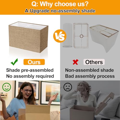 21" Set of 2 Table lamp with USB A+C & AC Outlets (2 Count)